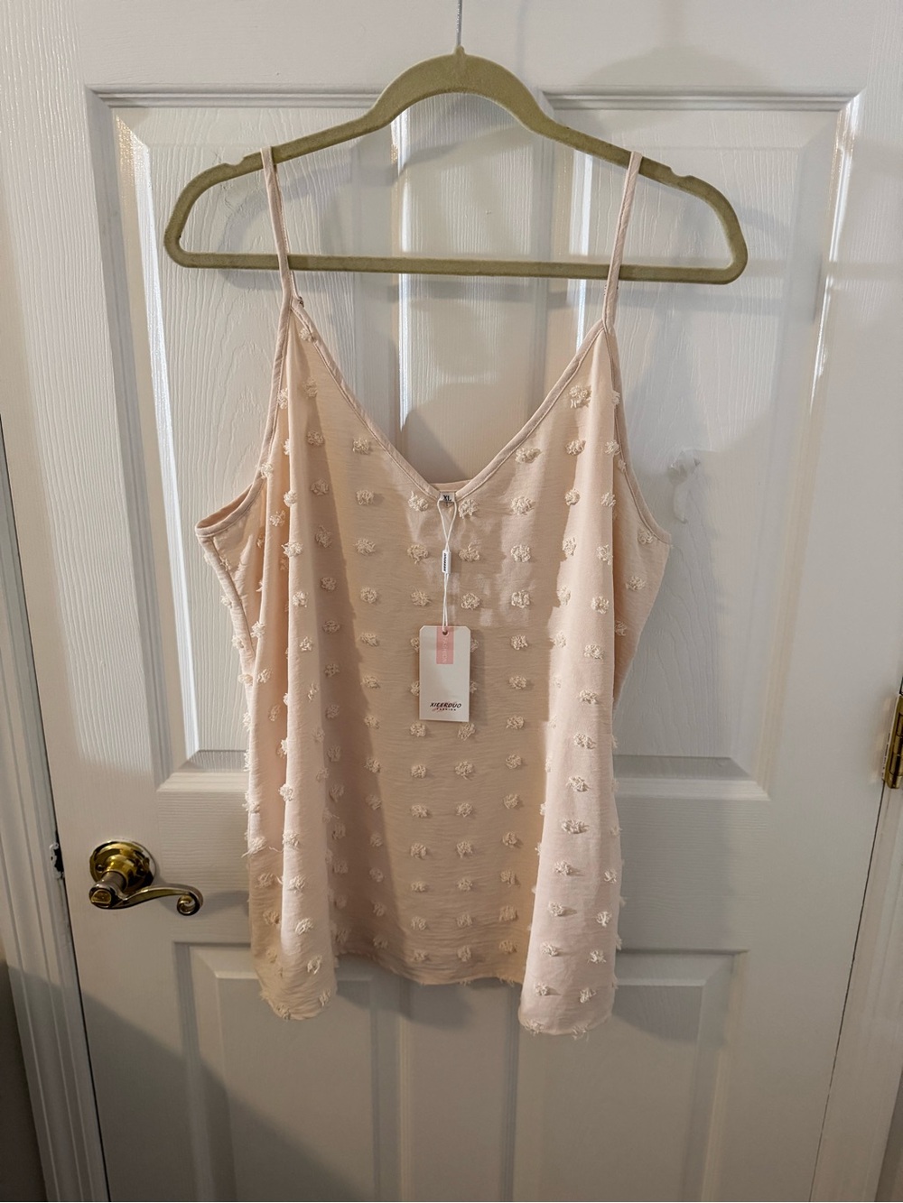 a new day Blush Pink Textured Dot V-Neck Cami